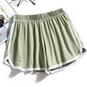 ☀️ 3/$15 SHEIN Contrast Binding Dolphin Shorts Gym Shorts Green
